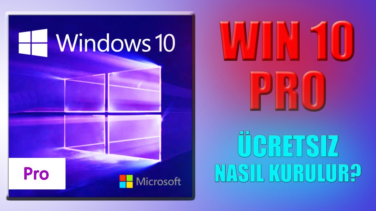 windows 10 pro kurulumu